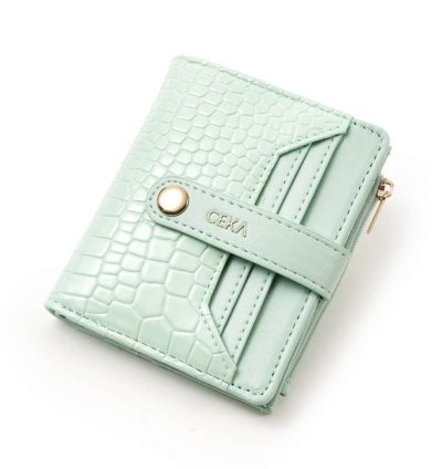 Dompet lipat wanita warna Hijau muda