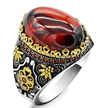 Cincin Pria Batu Merah